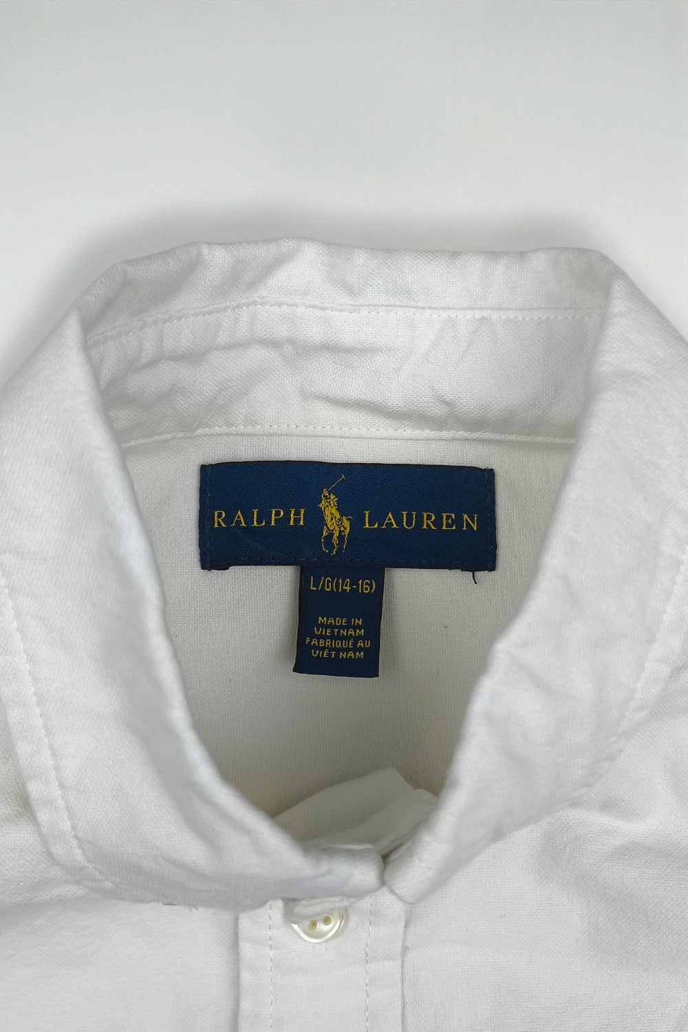 Vintage Polo Ralph Lauren White Oxford Button Down Shirt L