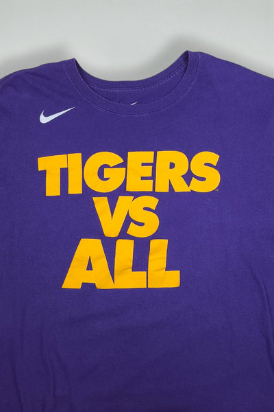 Nike Tigers VS All Graphic T-Shirt Purple | Athletic Sportswear