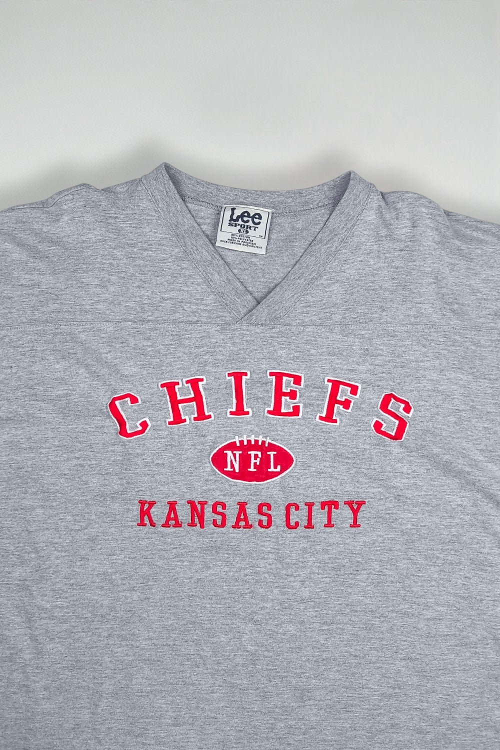 Vintage Lee Sport Chiefs NFL Jersey T-Shirt Grey XL | 90s Sportswear