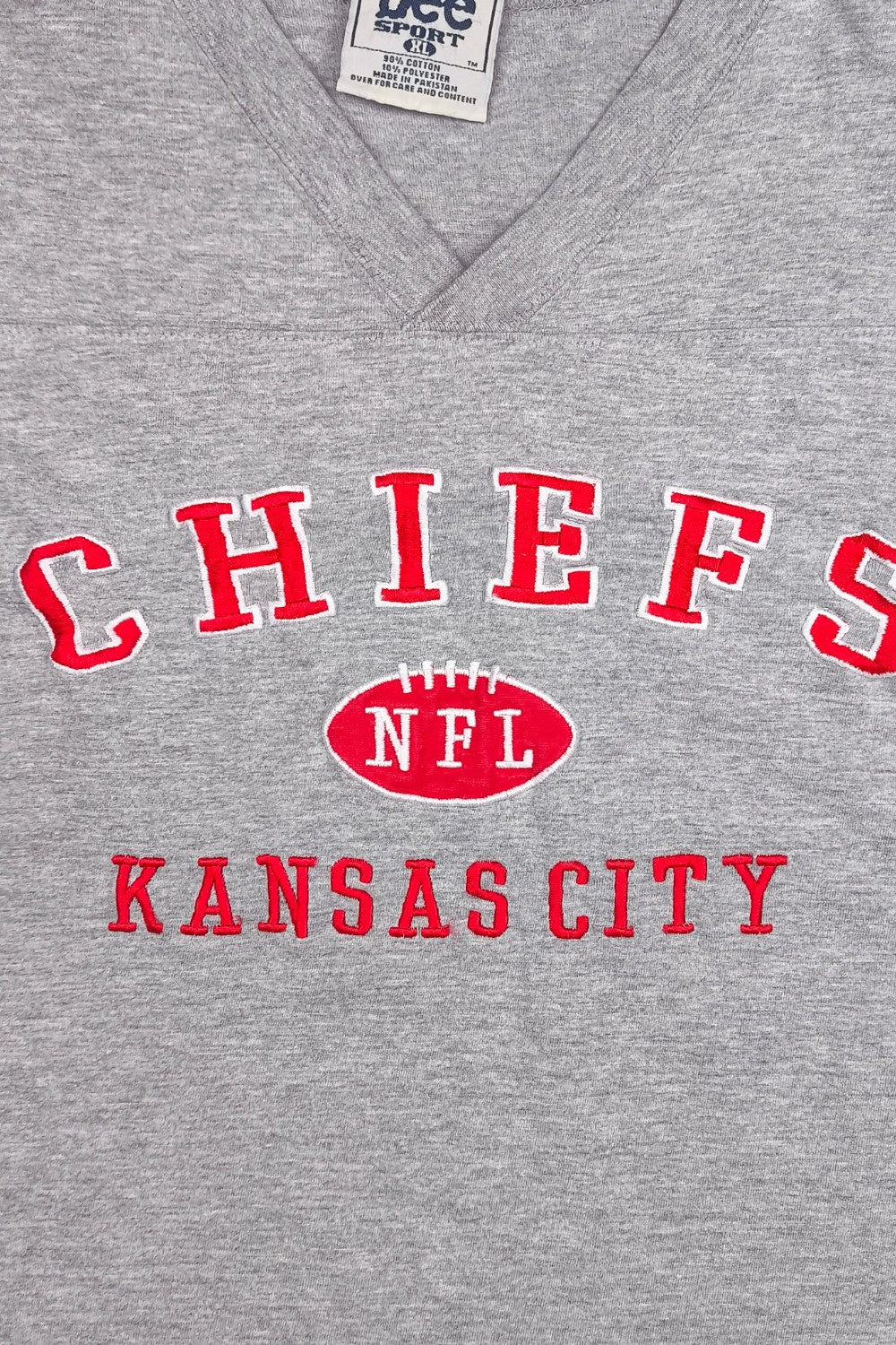 Vintage Lee Sport Chiefs NFL Jersey T-Shirt Grey XL | 90s Sportswear