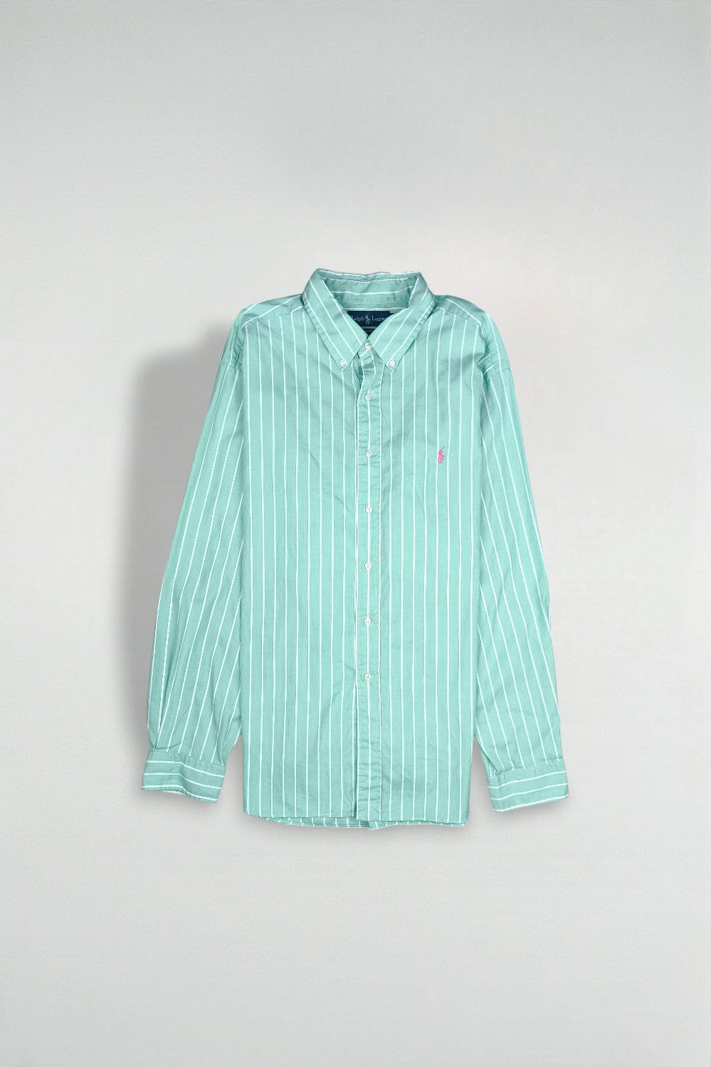 Vintage Polo Ralph Lauren Striped Shirt Green | Classic Fit Button Down