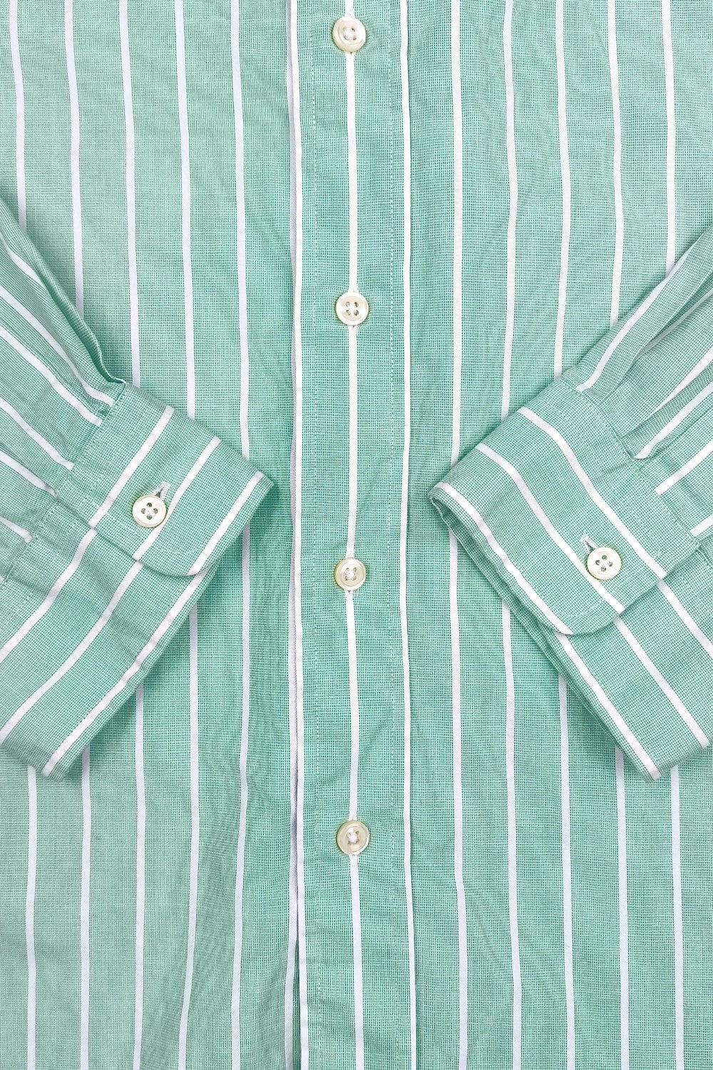Vintage Polo Ralph Lauren Striped Shirt Green | Classic Fit Button Down