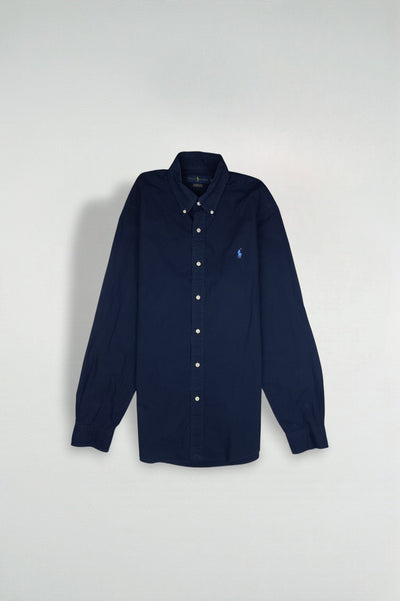 Vintage Polo Ralph Lauren Button Shirt Navy Blue | Classic Casual