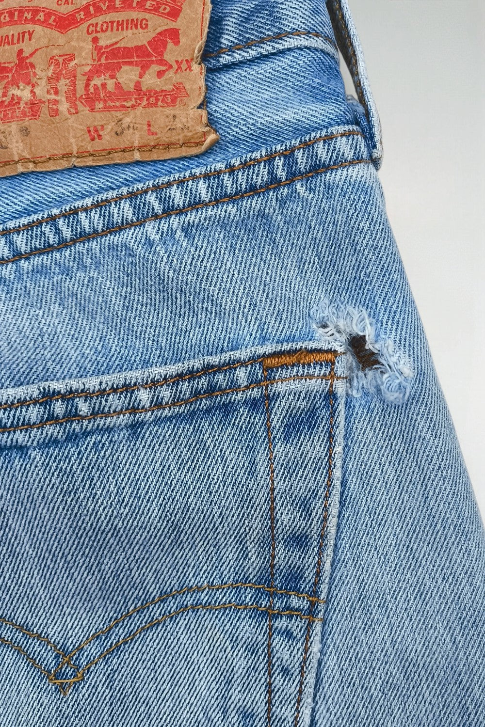 Rare Vintage Levi’s 501 Jeans Light Blue Denim Straight Leg | Classic Workwear