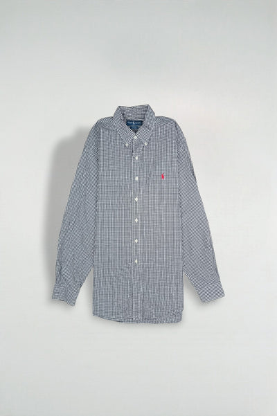 Vintage Polo Ralph Lauren Blake Shirt Checkered Black White XL
