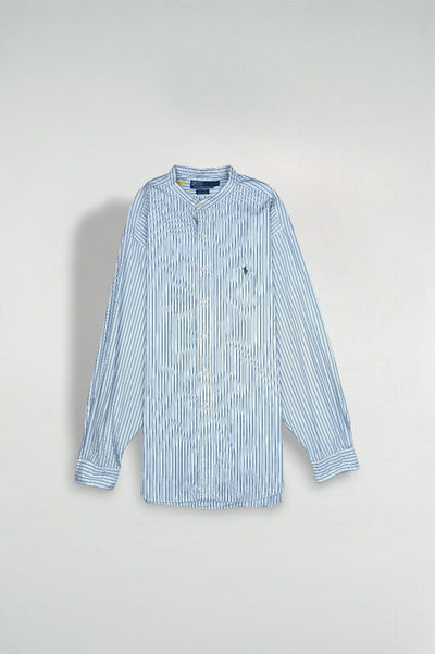 Polo Ralph Lauren Striped Shirt Blue White XXL | Casual Cotton