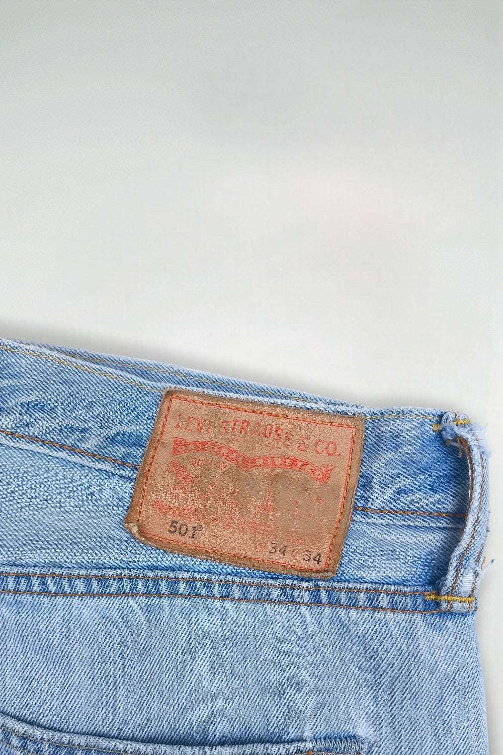 Rare Vintage Levi’s 501 XX Jeans Light Blue | Leather Patch Denim