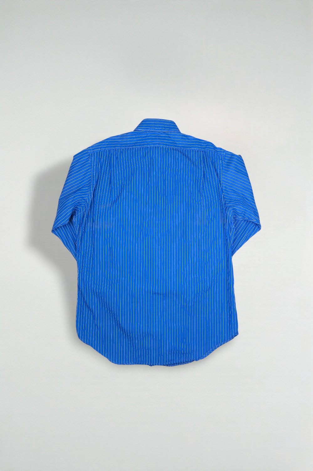 Vintage Polo Ralph Lauren Blue Striped Shirt Cotton Classic Fit 90s