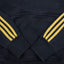 Vintage Adidas 3 Stripe Hoodie Navy Yellow Cotton Sweatshirt