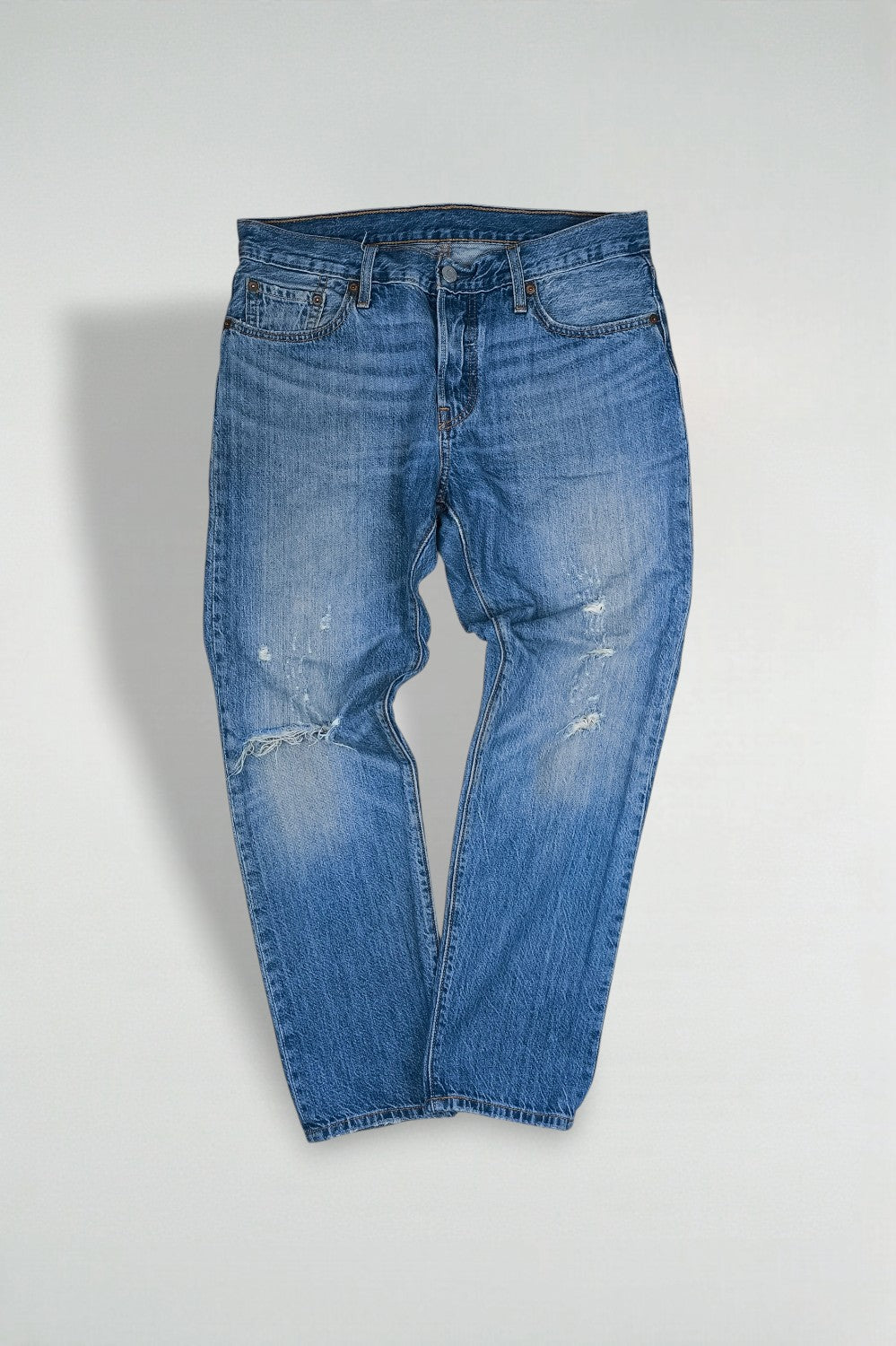 Vintage Levi’s 501 XX Jeans Distressed Blue Rare Leather Patch W28
