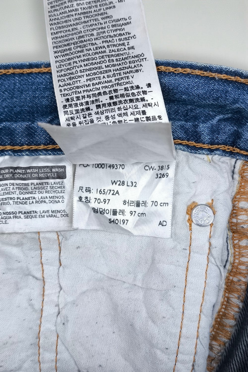 Vintage Levi’s 501 XX Jeans Distressed Blue Rare Leather Patch W28