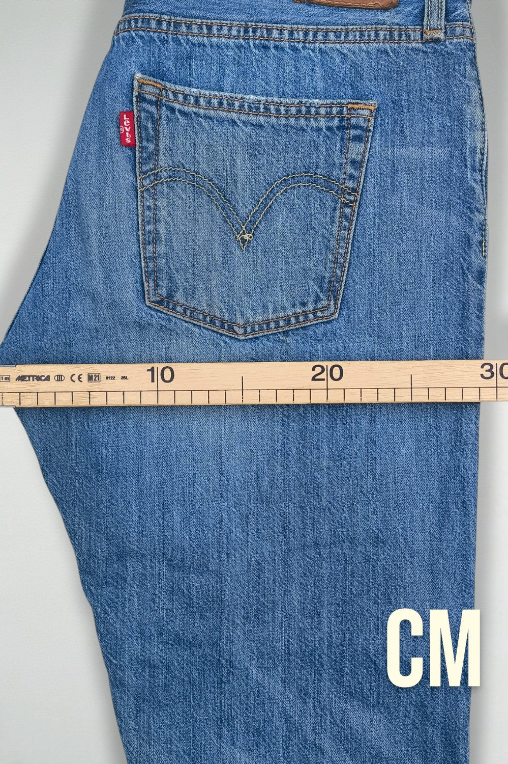Vintage Levi’s 501 XX Jeans Distressed Blue Rare Leather Patch W28