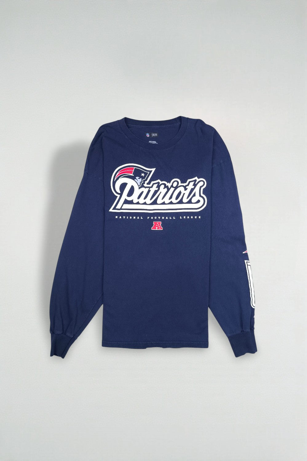 Vintage NFL New England Patriots Long Sleeve Shirt Navy XL