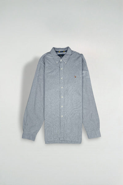 Vintage Polo Ralph Lauren Oxford Shirt Grey XXL | Classic Button Down