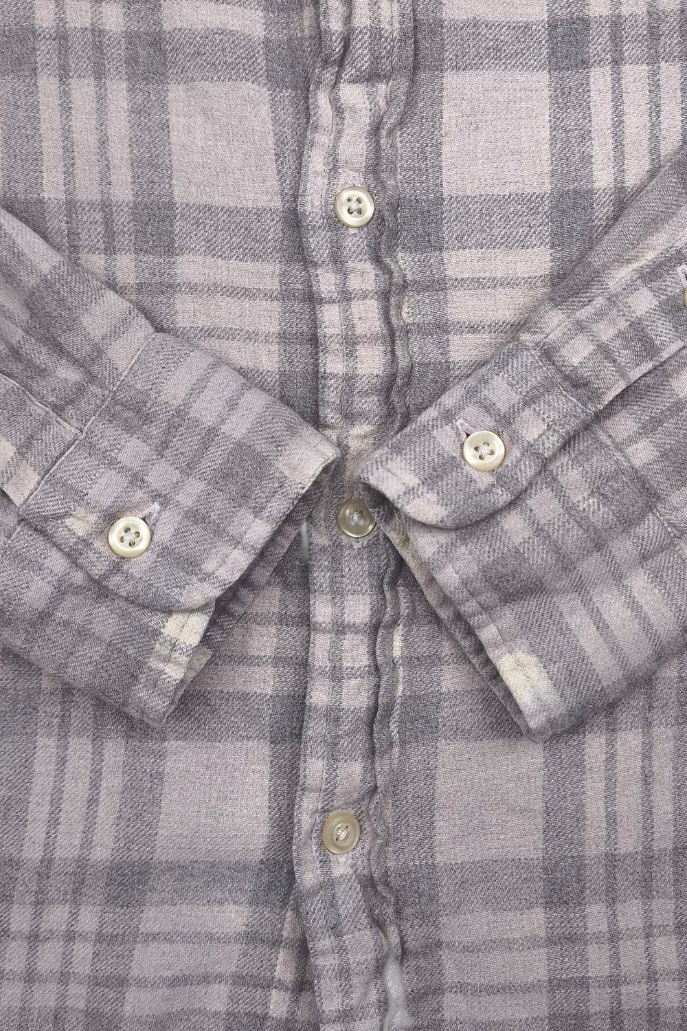 Vintage Polo Ralph Lauren Plaid Shirt Grey Cotton Classic Fit