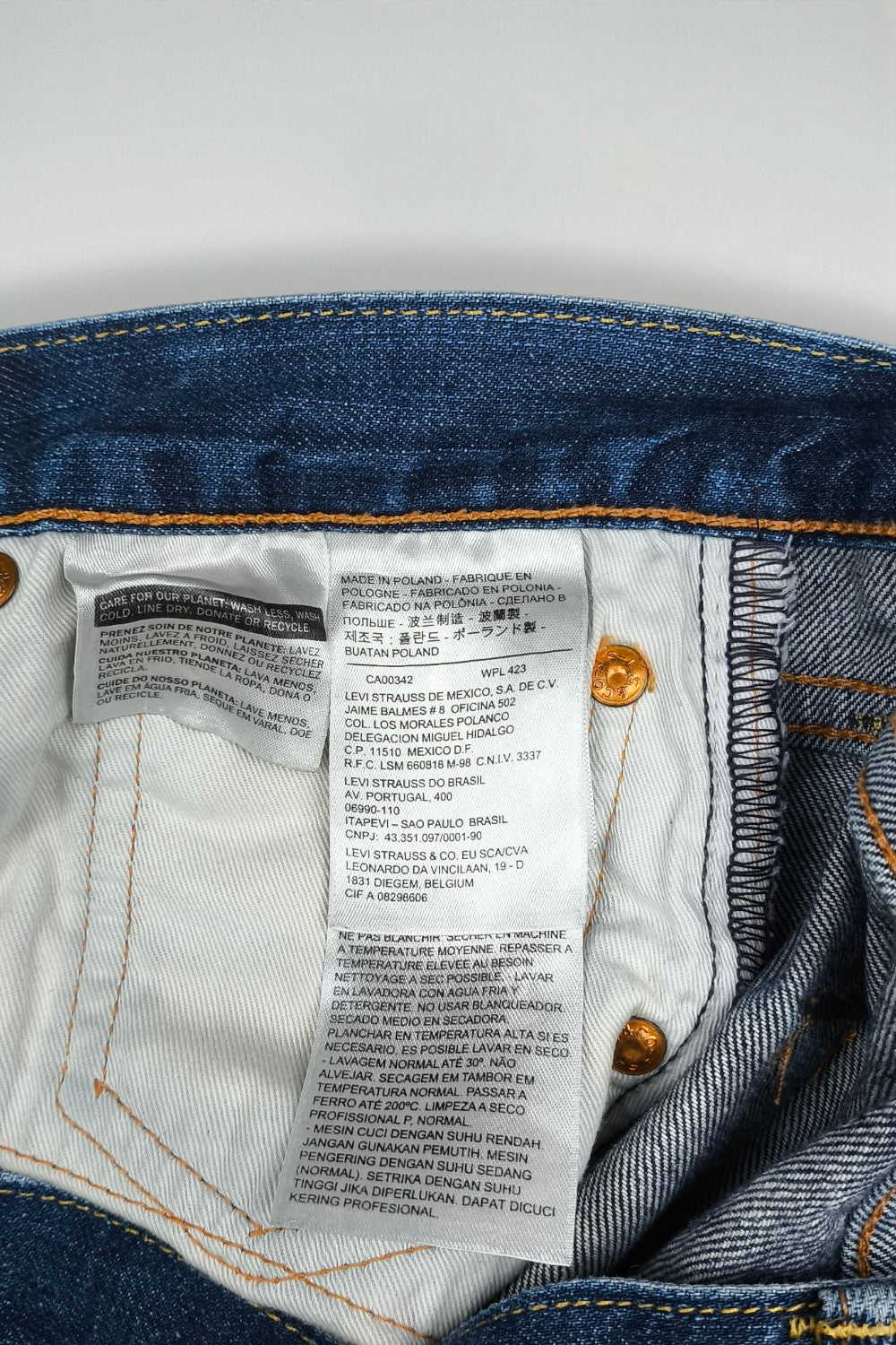 Vintage Levi’s 501 XX Jeans Blue Rare Leather Patch W33 L32