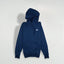 Vintage Nike Small Swoosh Hoodie Navy Blue | Y2K Sportswear