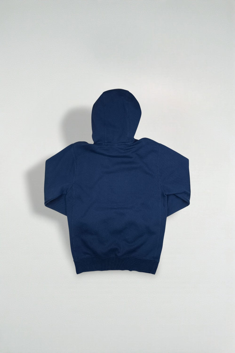 Vintage Nike Small Swoosh Hoodie Navy Blue | Y2K Sportswear