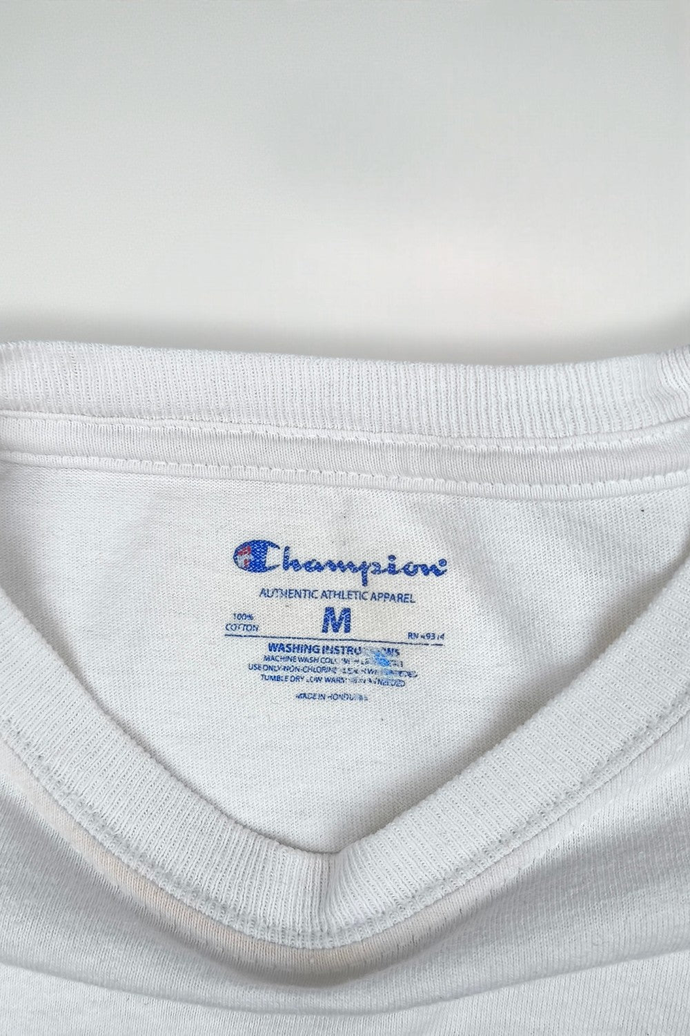 Vintage Champion Villanova Long Sleeve T-Shirt White M