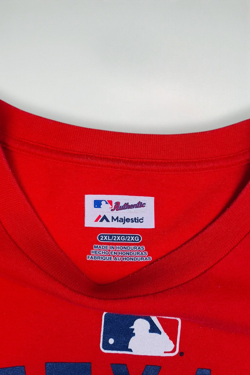 Vintage Majestic Texas Rangers MLB Long Sleeve T-Shirt Red XXL