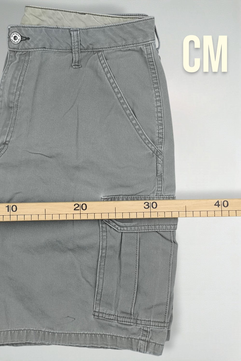 Vintage Wrangler Cargo Shorts Grey Utility W34
