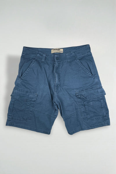 Vintage Wrangler Cargo Shorts Blue W34 Relaxed Utility Shorts