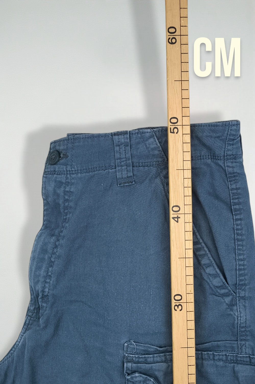 Vintage Wrangler Cargo Shorts Blue W34 Relaxed Utility Shorts