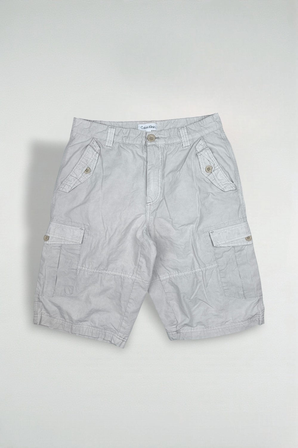Vintage Calvin Klein Cargo Shorts Beige Utility W31 Y2K