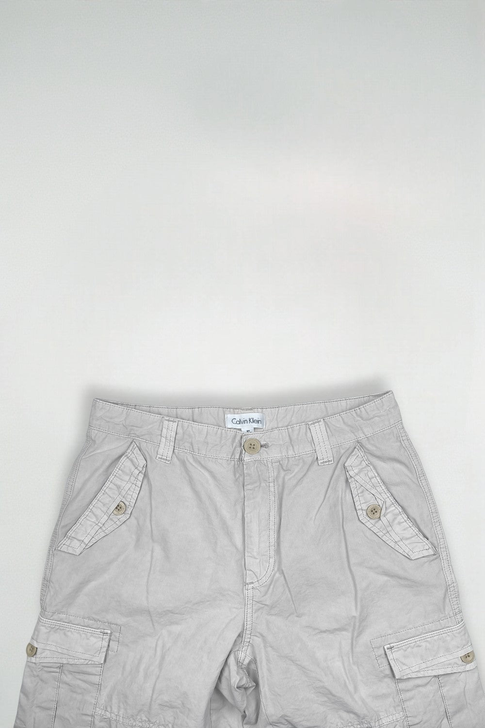 Vintage Calvin Klein Cargo Shorts Beige Utility W31 Y2K