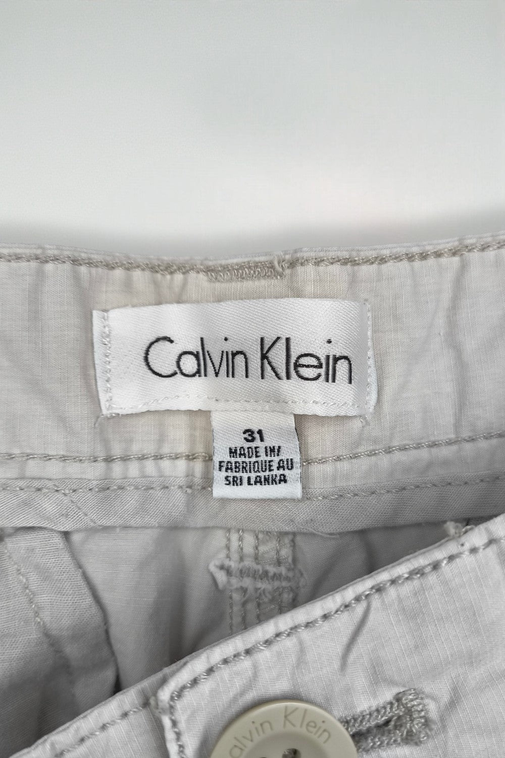 Vintage Calvin Klein Cargo Shorts Beige Utility W31 Y2K