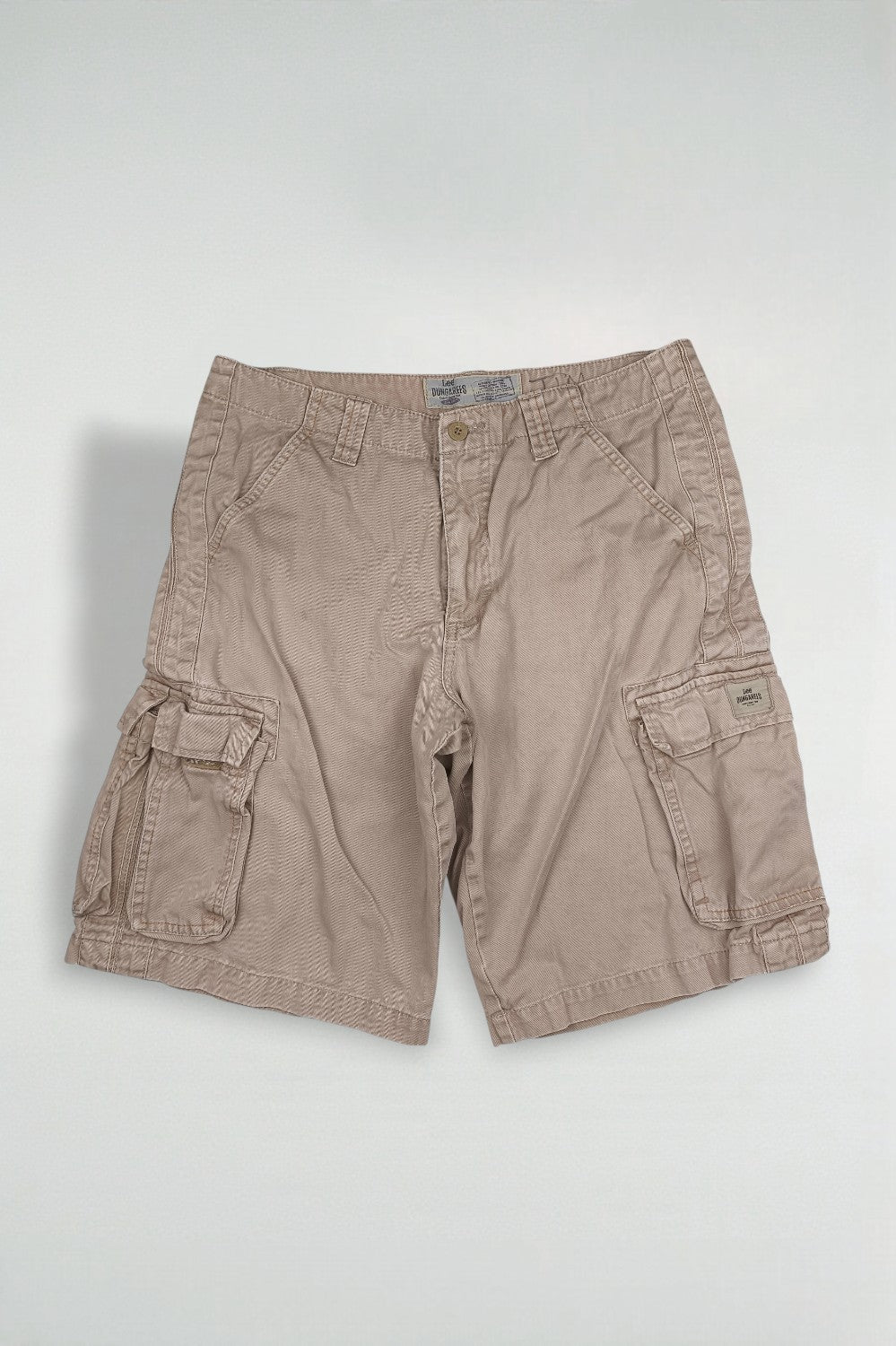 Vintage Lee Dungarees Cargo Shorts Beige