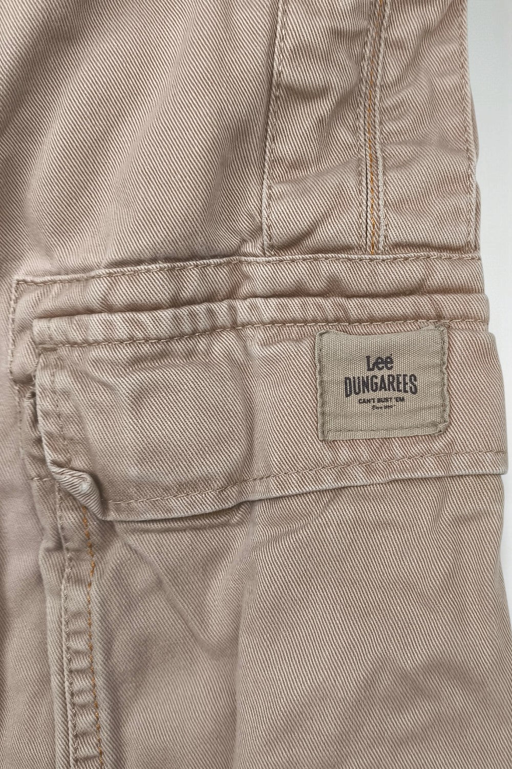Vintage Lee Dungarees Cargo Shorts Beige