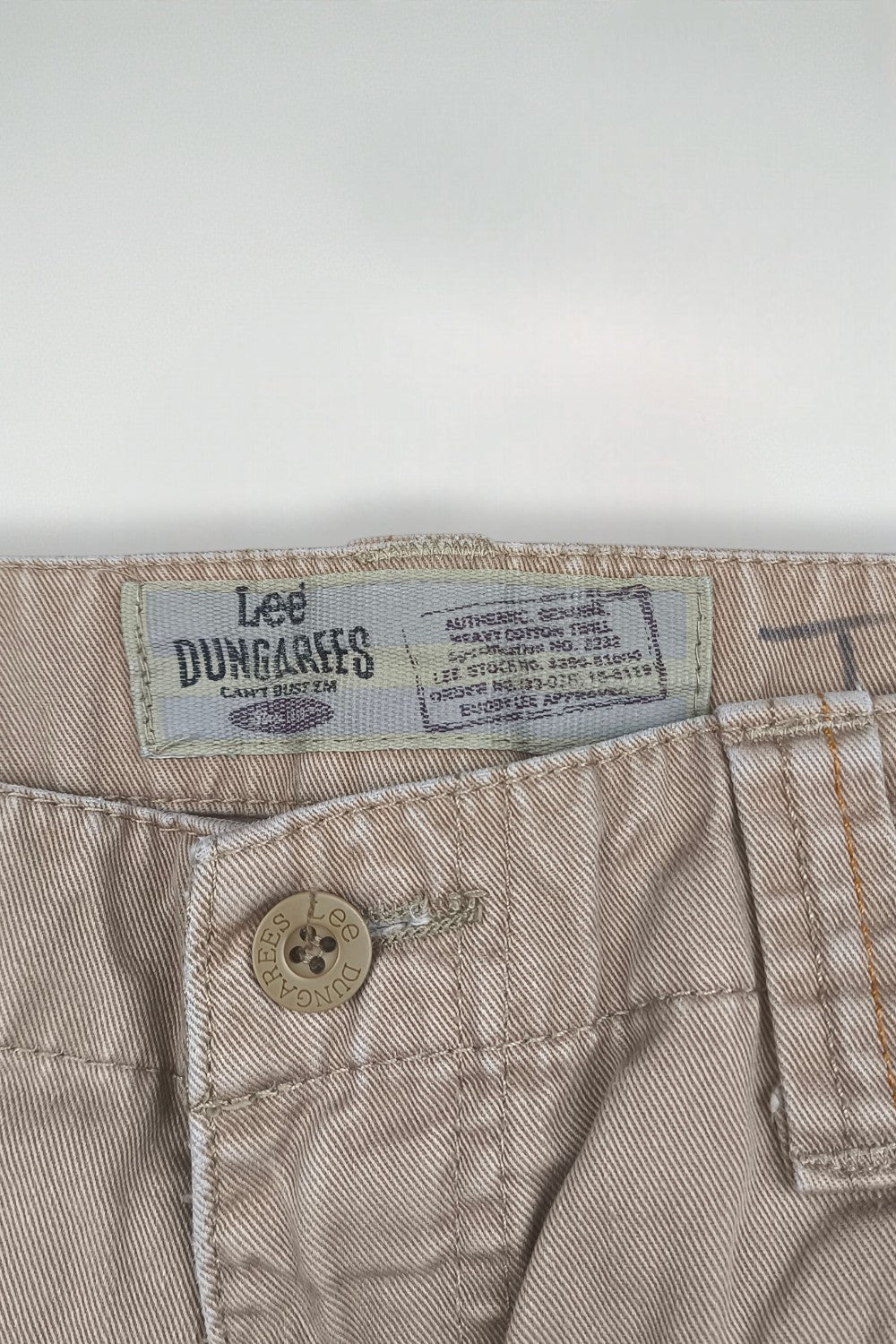 Vintage Lee Dungarees Cargo Shorts Beige