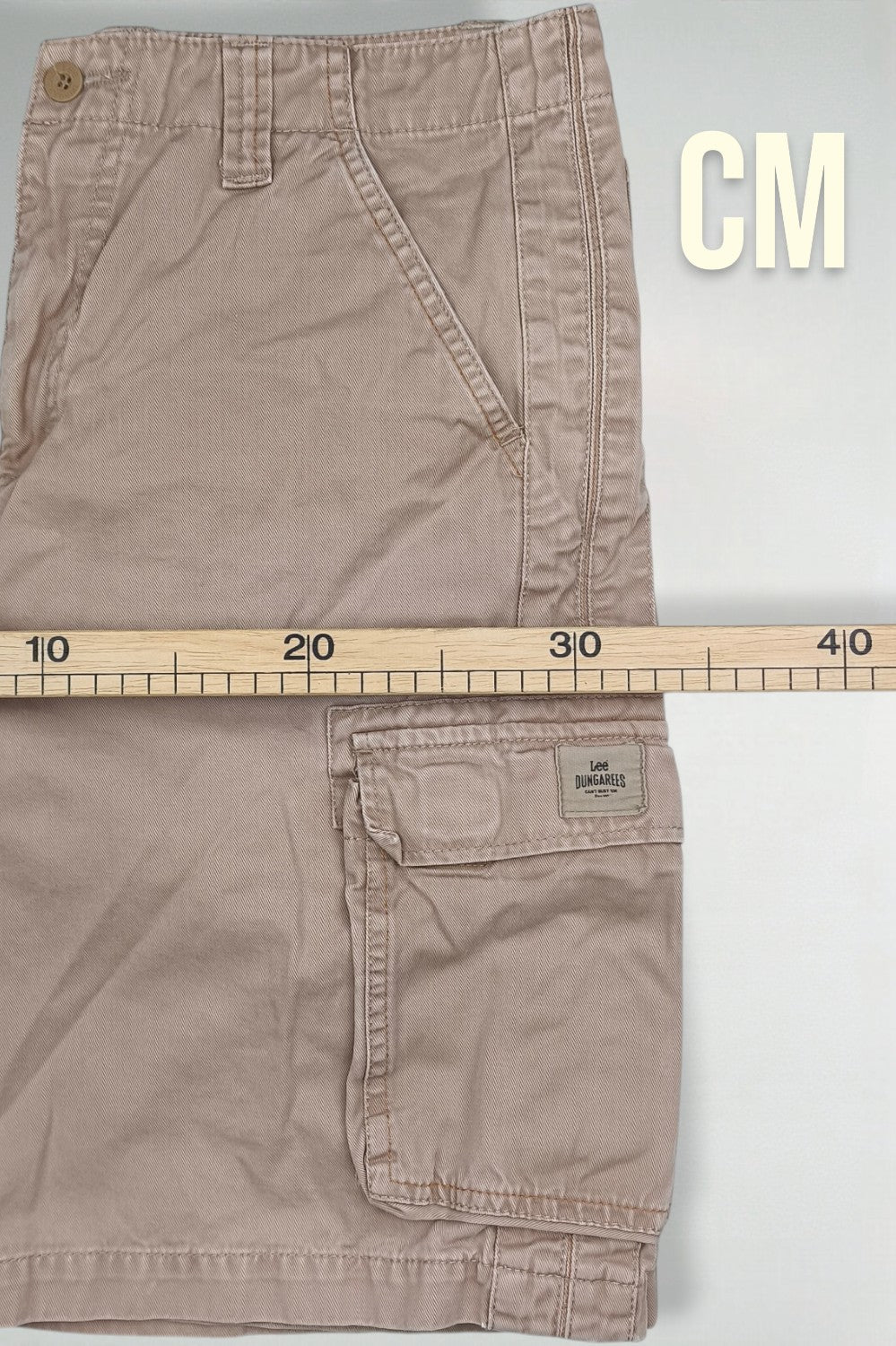 Vintage Lee Dungarees Cargo Shorts Beige