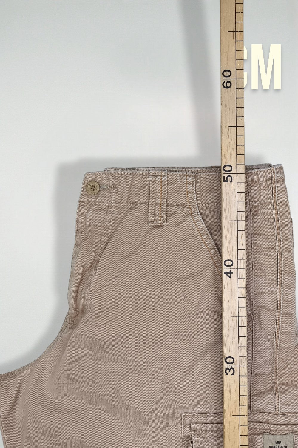 Vintage Lee Dungarees Cargo Shorts Beige