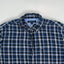 Vintage Tommy Hilfiger Plaid Shirt Blue Grey Button Down M