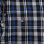 Vintage Tommy Hilfiger Plaid Shirt Blue Grey Button Down M