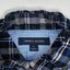 Vintage Tommy Hilfiger Plaid Shirt Blue Grey Button Down M
