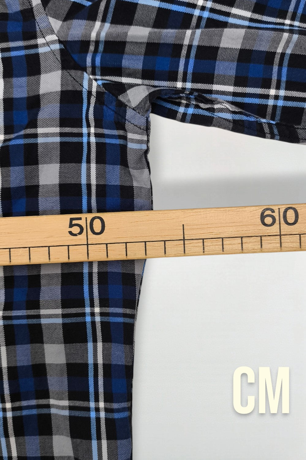 Vintage Tommy Hilfiger Plaid Shirt Blue Grey Button Down M