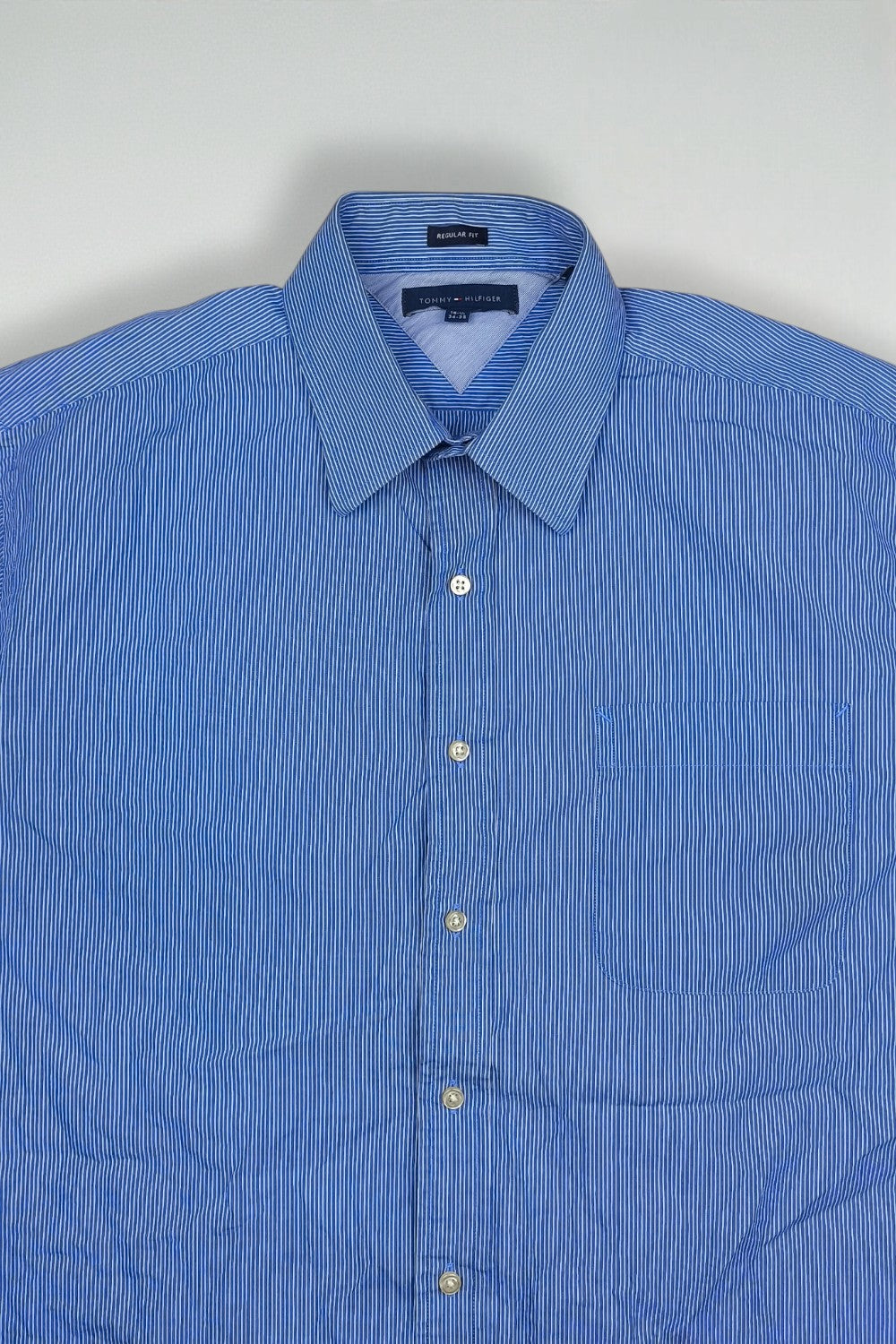Second-hand Tommy Hilfiger Striped Shirt Blue | Regular Fit