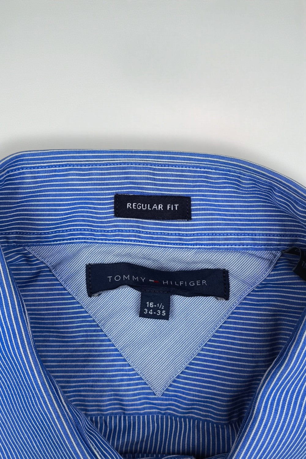 Second-hand Tommy Hilfiger Striped Shirt Blue | Regular Fit