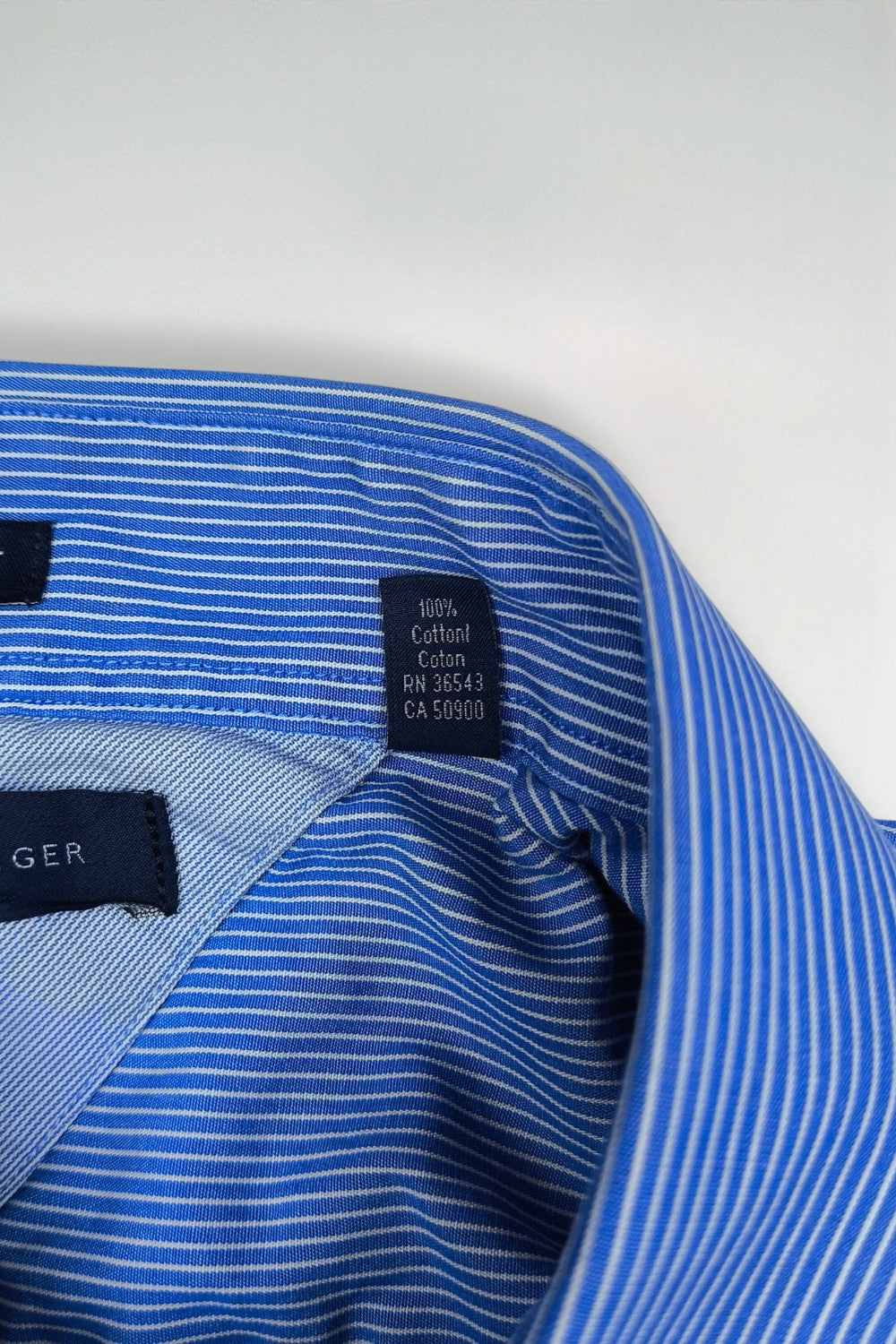 Second-hand Tommy Hilfiger Striped Shirt Blue | Regular Fit