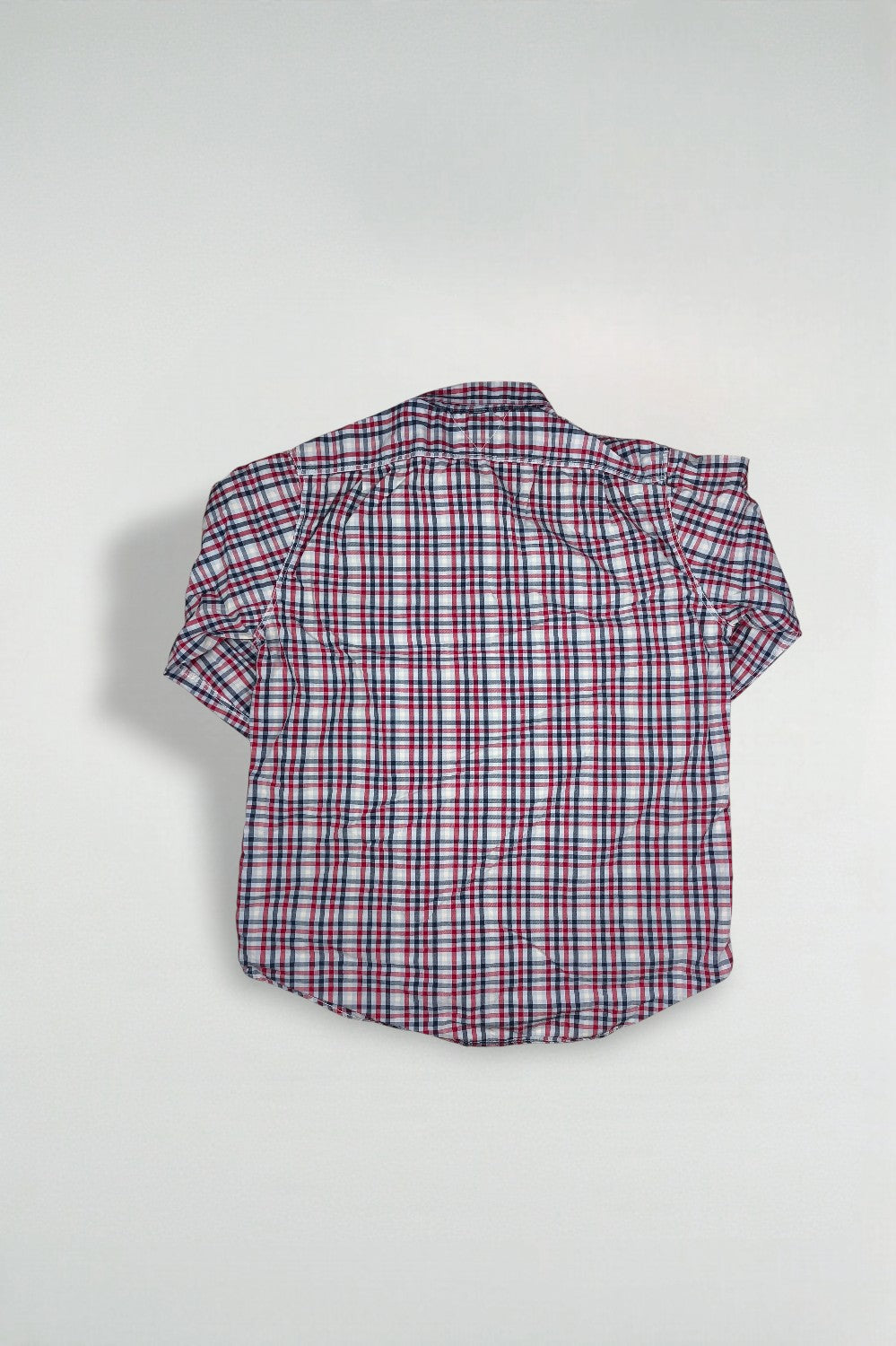 Second-hand Tommy Hilfiger Plaid Long Sleeve Shirt Blue Red | Trim Fit