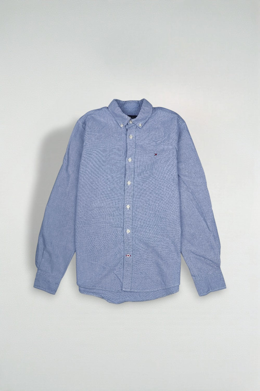 Second-hand Tommy Hilfiger Blue Oxford Shirt | Custom Fit Cotton