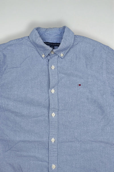 Second-hand Tommy Hilfiger Blue Oxford Shirt | Custom Fit Cotton
