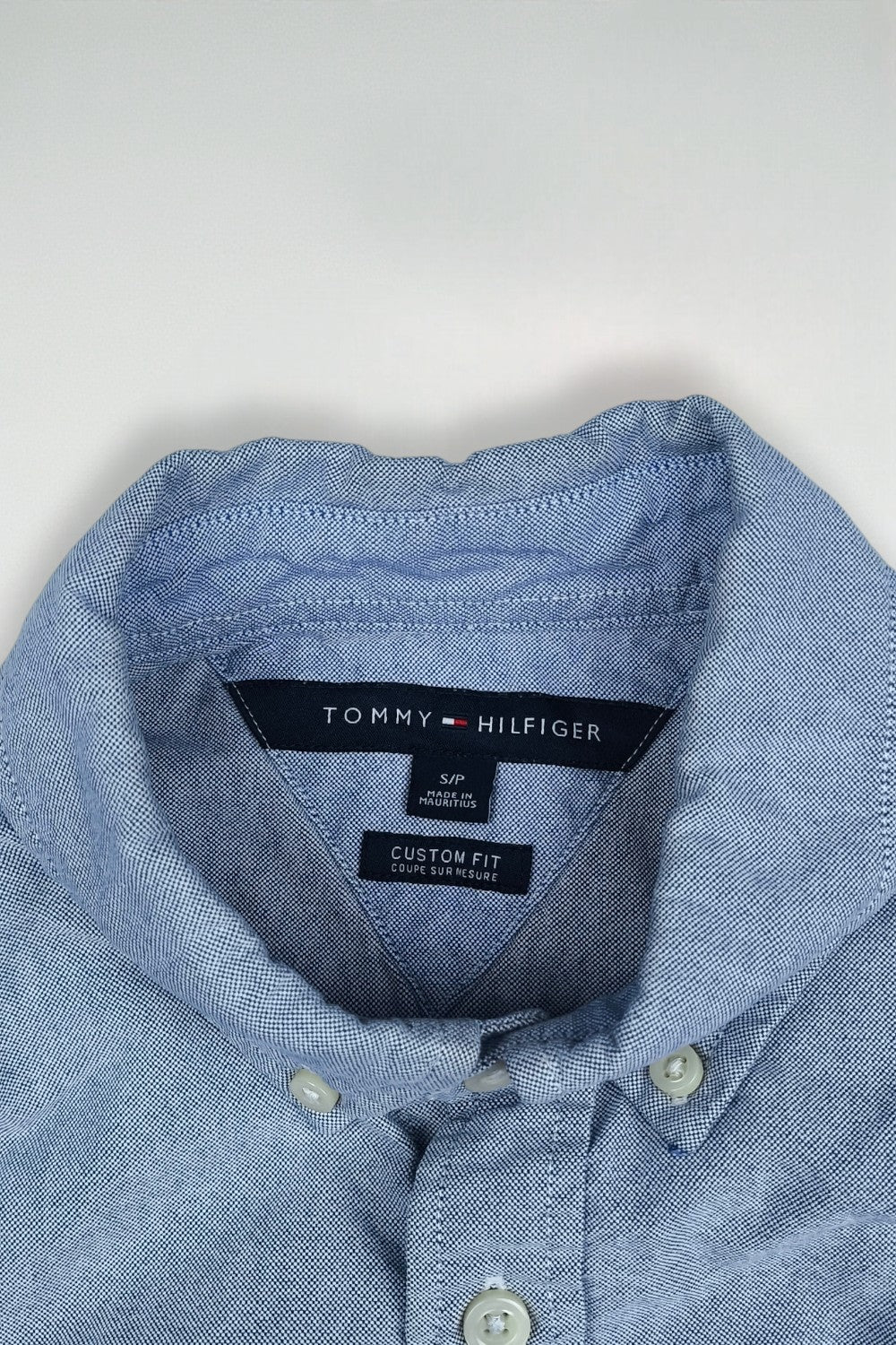 Second-hand Tommy Hilfiger Blue Oxford Shirt | Custom Fit Cotton
