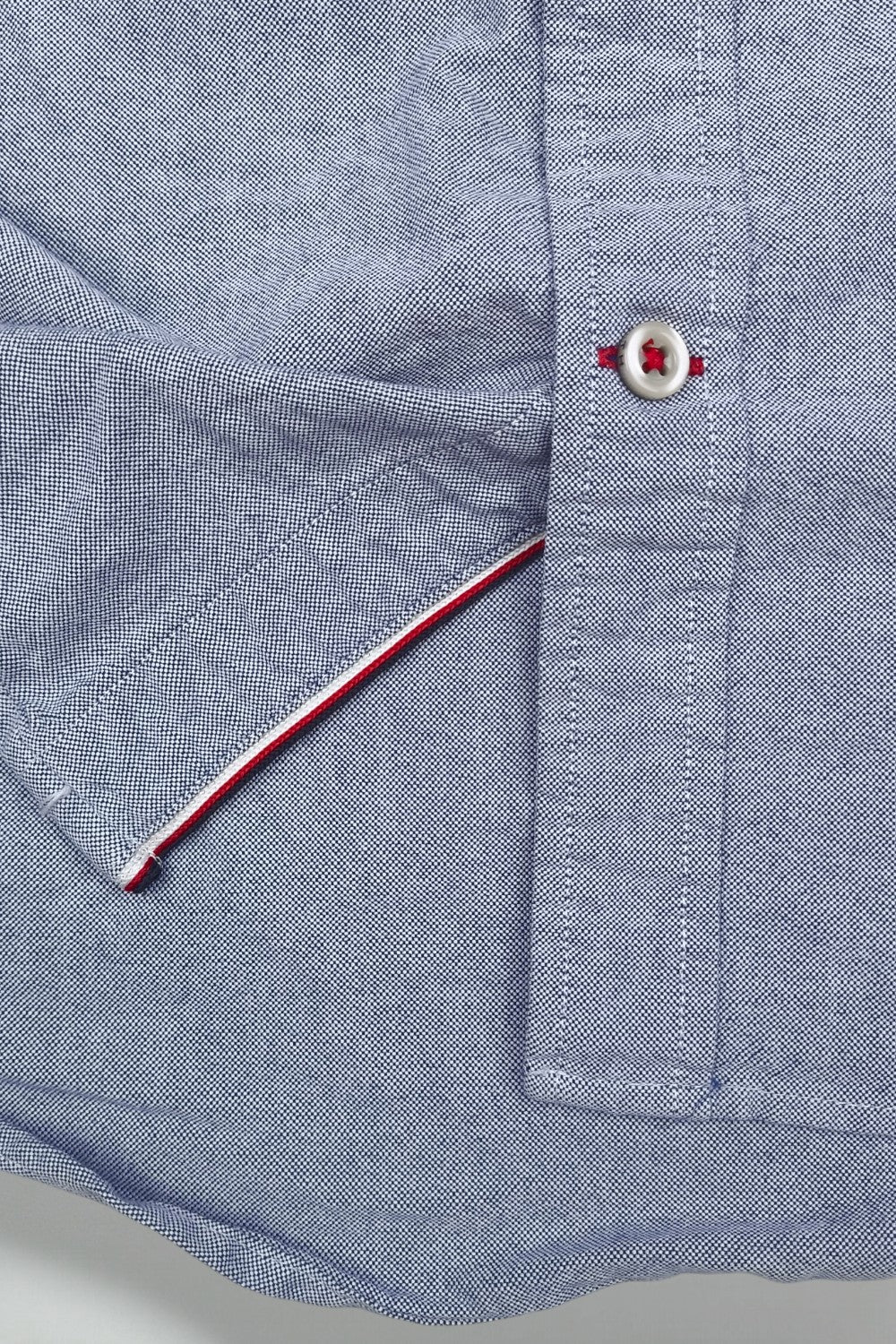 Second-hand Tommy Hilfiger Blue Oxford Shirt | Custom Fit Cotton