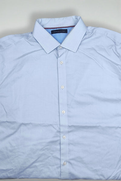 Second-hand Tommy Hilfiger Light Blue Stretch Shirt | Classic Fit