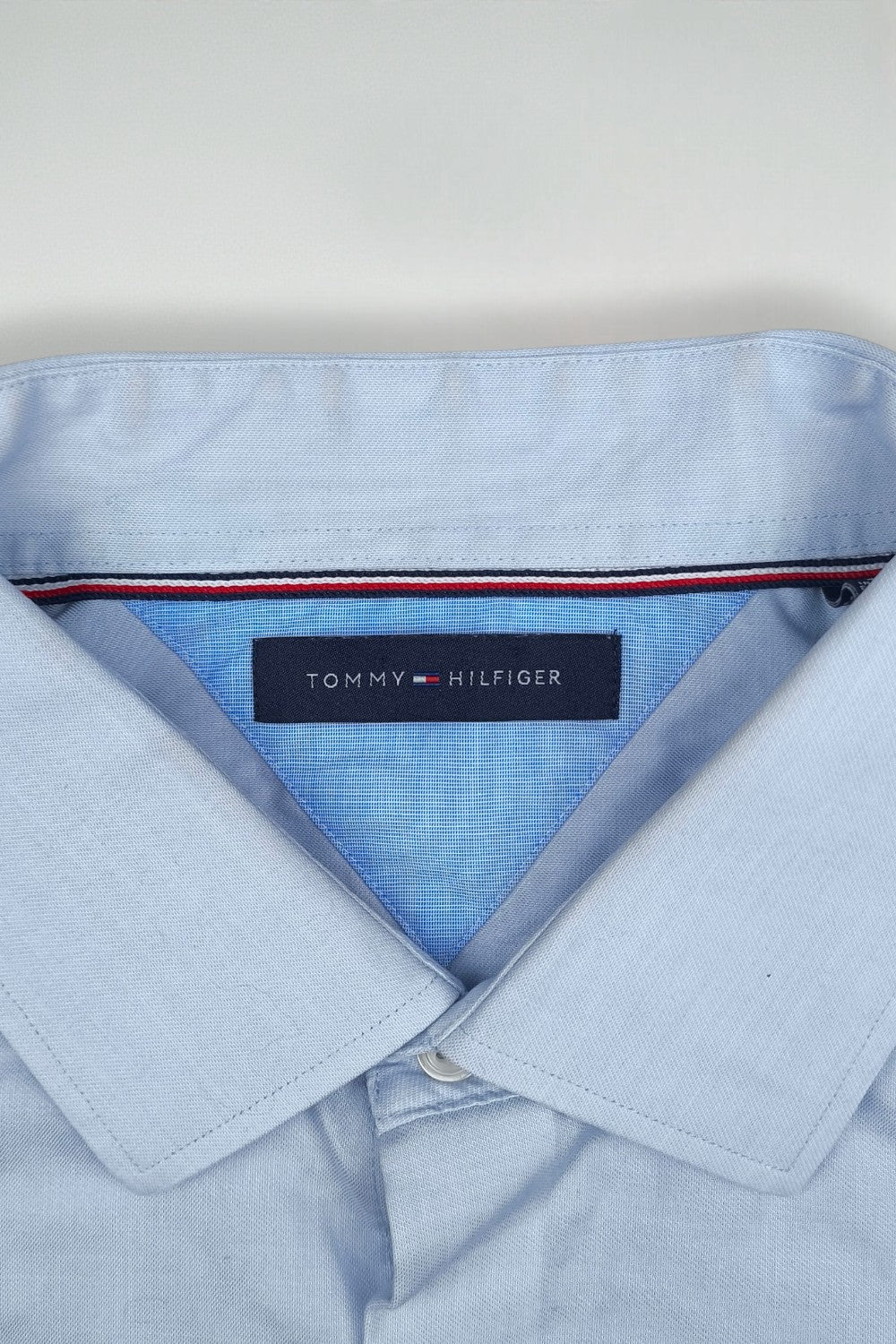 Second-hand Tommy Hilfiger Light Blue Stretch Shirt | Classic Fit