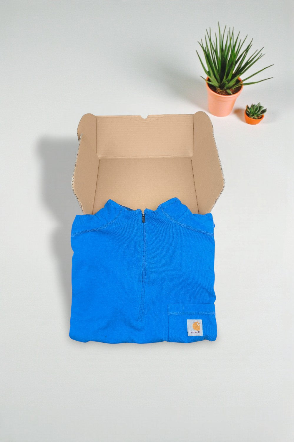 Second-hand Carhartt Force Quarter-Zip Blue | XL Relaxed Fit
